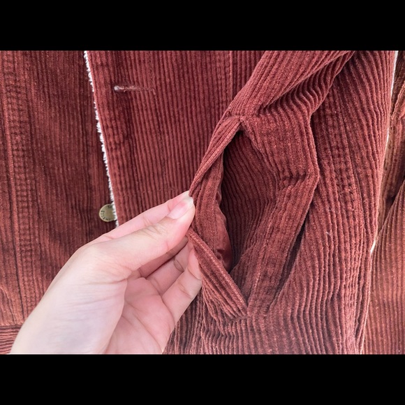Thrills Bianca cord jacket in dark red - Picture 5 of 8